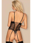 Комплект Obsessive Sharlotte corset  Черный