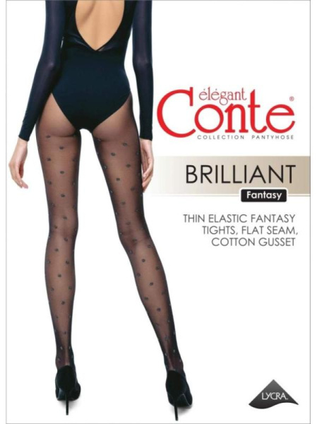 Колготки в горошек с люрексом BRILLIANT Lycra, р.4, Nero Колготки в горошек с люрексом BRILLIANT Lycra, р.4, Nero