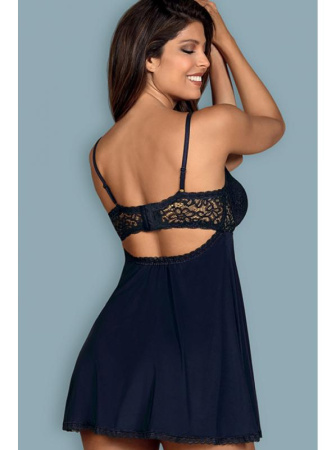 Комплект Obsessive Drimera babydoll Темно-синий