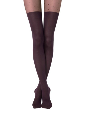 Колготки в горошек с имитацией гольфинов SENSATION Lycra || Колготки в горошок з імітацією гольфинов SENSATION Lycra