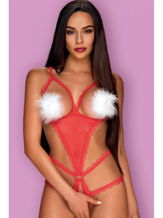 Комплект Obsessive Merrynel set Красно-белый