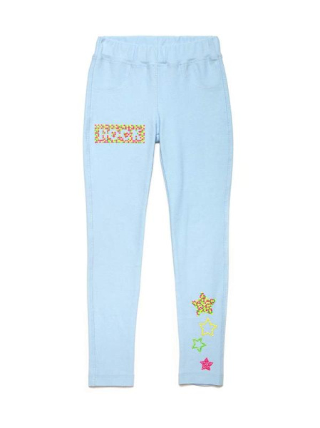 Джеггинсы с ярким рисунком из неоновых стразов ROConte Kids STAR, р.140, 146-76