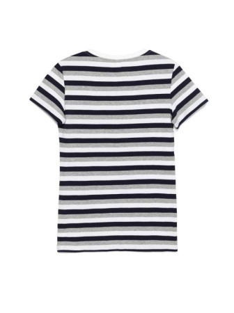 Хлопковая футболка с V-образным вырезом LD 633 || ВТЖ Джемпер жін. CELG LD 633, р.170,176-88, сірий-синій