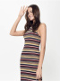 Облегающее платье миди на тонких бретелях LPL 922 || Плаття жін. CE LPL 922, р.170-88-94, black stripes