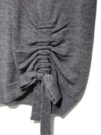 Экстрамягкий джемпер с декоративной сборкой LDK 067 || Джемпер жін. CE LDK067 18С-219СП, р.170-88, black