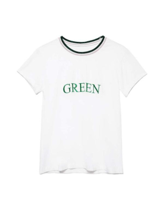 Белая футболка с сияющей вышивкой &quot;Green&quot; LD 1108 || Джемпер жін. CE LD 1108, р.170-84, white