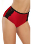 Полные трусики ORO Sophia 2225 Красно-черный