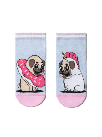 Носки жен. хлопковые Conte HAPPY 19С-114СП, р.23-25, 164 светло-голубой || Шкарпетки жін. бавовняні CE HAPPY 19С-114СП, р.23-25, 167 червоний