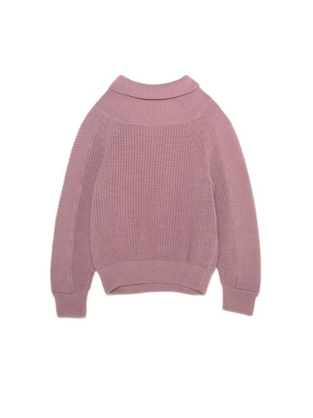 Свитер фактурного вязания из итальянской пряжи с хлопком LDK 078