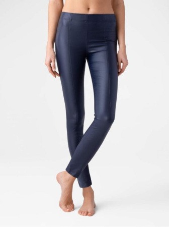 Эффектные леггинсы &quot;под кожу&quot; GLORY, р.164-88-96, navy