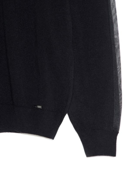 Вязаный джемпер с прозрачной отделкой по рукавам LDK 058