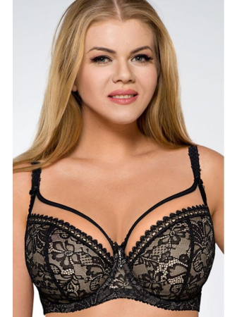 Бюстгальтер с мягкой чашкой  Ava Crystal AV 1396 Черно-бежевый