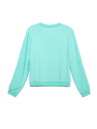 Ультракомфортный фактурный бомбер на молнии LJ 902 || Жакет жін. CE LJ 902, р.170-84-90, aqua blue