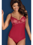 Боди Obsessive Rosalyne Бордо-телесный