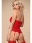 Комплект Obsessive 838-COR-3 corset Красный