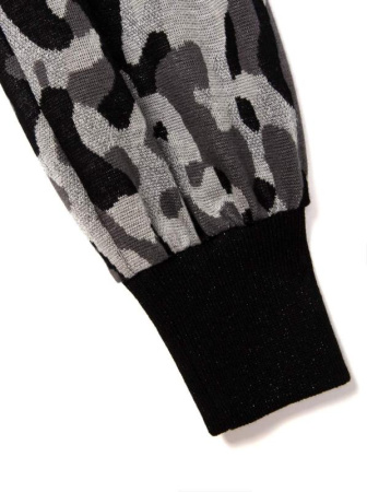 Ультрамодный джемпер с принтом &quot;камуфляж&quot; и мерцающим блеском 839 || Джемпер жін. CE LD 839, р.170-100, grey