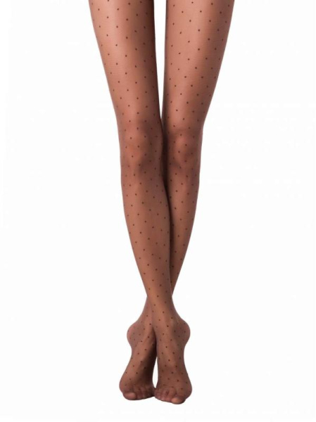 Колготки в горошок DOTS Lycra, р. 4, chocolate Колготки в горошок DOTS Lycra, р. 4, chocolate