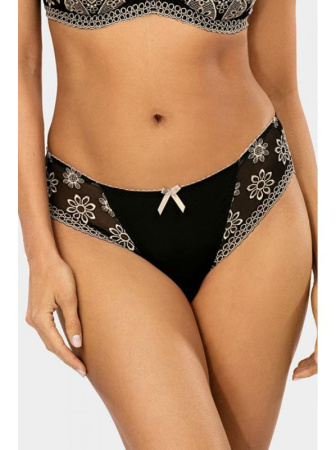 Полные трусики Ewa Bien Avero C110 Черно-бежевый