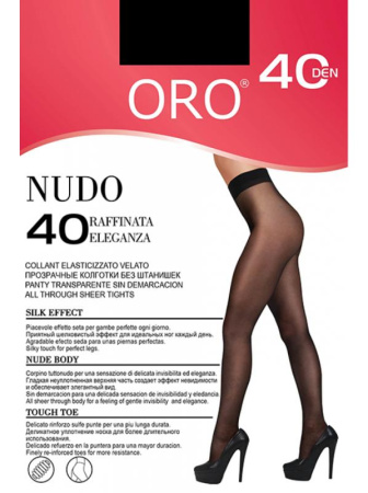 Колготки ORO Nudo 40 den без трусиковой части Черный