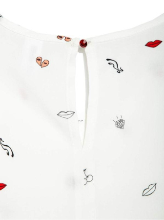 Ультрамодная блузка без рукавов с ярким принтом LBL 918 || Блуза жін. CE LBL 918, р.170-88-94, white WIFI