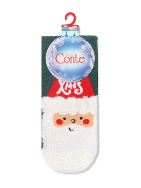 Носки жен. хлопковые Conte NEW YEAR 20С-64СП, р.23-25, 522 темно-бирюзовый