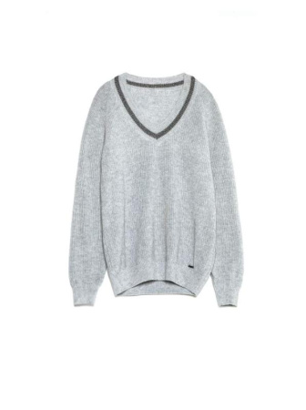 &quot;Oversize&quot; пуловер из итальянской пряжи с кашемиром LDK 066 || Джемпер жін. CE LDK066 18С-218СП, р.170-96, moon grey