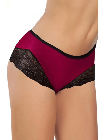 Полные трусики ORO Rosabella 2224 Бургундово-черный
