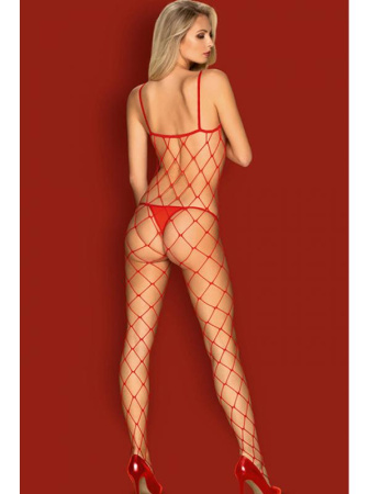 Комбинезон-сетка Obsessive N102  Красный