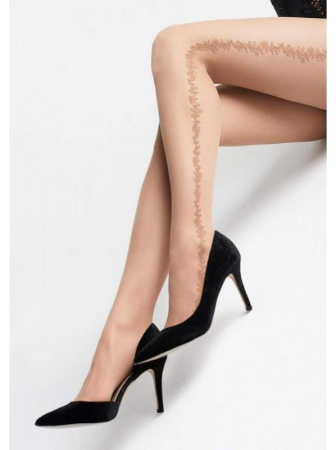 Колготки с узором MARILYN Natti M08, 1/2, nero(чёрный) || Колготки с узором MARILYN Natti M08, 1/2, nero(чёрный)