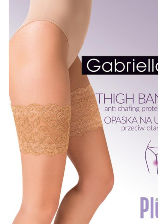 Ленты на бедра Gabriella самоудерживающиеся plus size  Бежевый