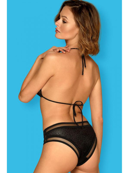 Купальник раздельный Obsessive Celestie - бюст с мягкой чашкой и бразилианки Черный