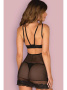 Комплект Obsessive Allastia chemise Черный