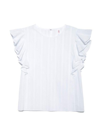 Хлопковая блузка с воланами LBL 906 || Блуза жін. CE LBL 906, р.170-84-90, white