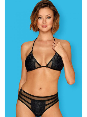 Купальник раздельный Obsessive Celestie - бюст с мягкой чашкой и бразилианки Черный