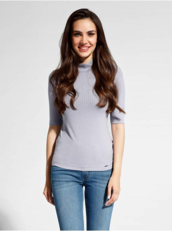Топ в рубчик из вискозы премиального качества LD 1031 || Джемпер жін. CE LD 1031, р.170-88, lilac grey