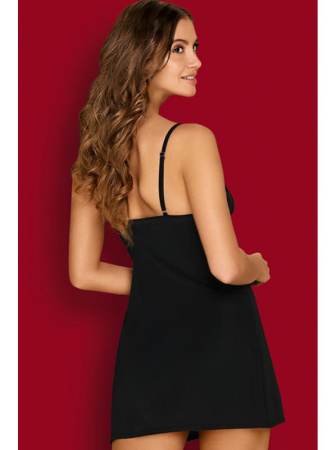 Комплект Obsessive Cecilla chemise Черный