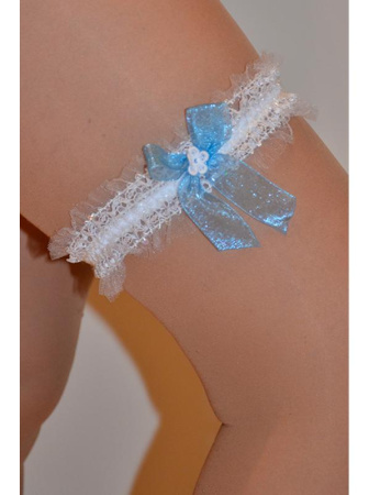 Подвязка Kinga M-1 Бело-голубой