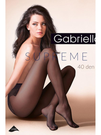 Колготки Gabriella Supreme 40 den с ажурными трусиками Черный