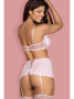 Комплект Obsessive Girlly set Бело-розовый