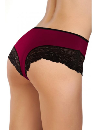 Полные трусики ORO Rosabella 2224 Бургундово-черный