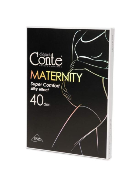 Еластичні шовковисті колготки для майбутніх мам Maternity 40, р. 5, Nero Еластичні шовковисті колготки для майбутніх мам Maternity 40, р. 5, Nero
