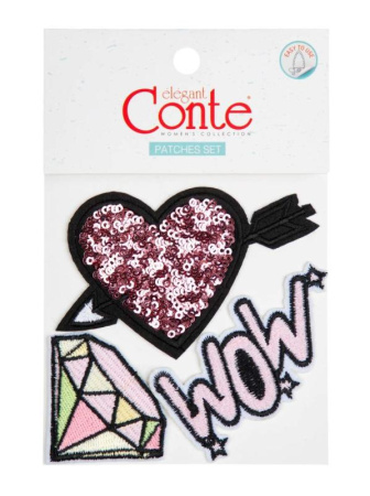 Аксесуар CELG Нашивка декоративна (набір 3 шт.) CNTP02, р.б/р, асорті