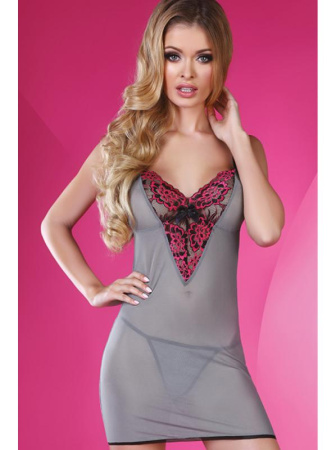 Комплект LivCo Corsetti Sunshine Пепельно-черно-малиновый