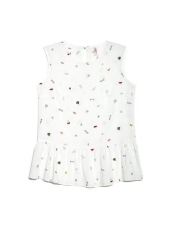 Ультрамодная блузка без рукавов с ярким принтом LBL 918 || Блуза жін. CE LBL 918, р.170-88-94, white WIFI