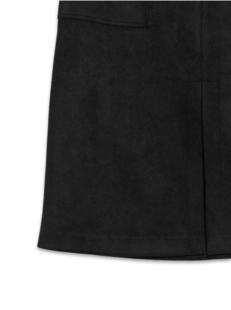 Юбка А-силуэта OFFIConte CHIC с эффектом замши и накладными карманами || Спідниця жін. CE OFFICE CHIC, р.170-90, black