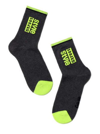 Шкарпетки дит. SOF-TIKI 7С-46СП, р.20, 260 темно-сірий-жовтий