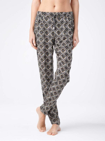 Брюки свободного кроя с геометрическим принтом CHANTAL || Брюки жін. CHANTAL, р.164-72-100, yellow