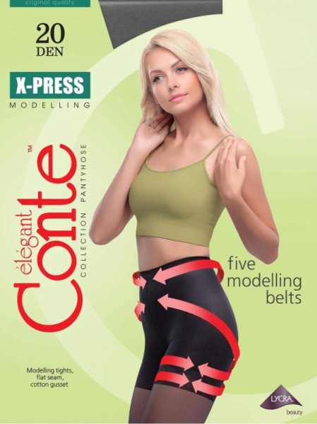 Колготки з сильною корекцією 7 зон і ефектом push-up X-Press 20 Lycra, р. 4, Shade Колготки з сильною корекцією 7 зон і ефектом push-up X-Press 20 Lycra, р. 4, Shade