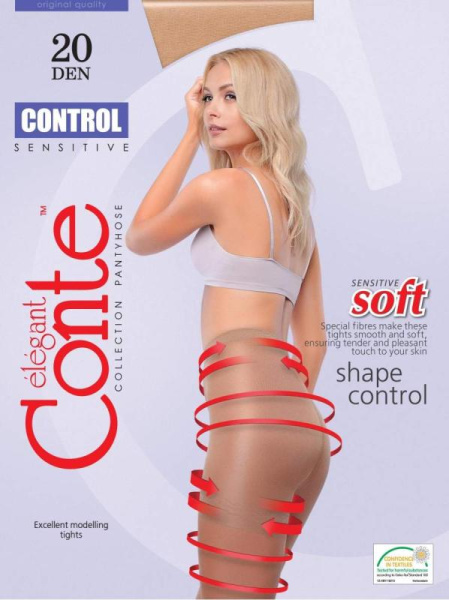 Колготки с утягивающими удлиненными шортиками Control 20 Lycra Колготки с утягивающими удлиненными шортиками Control 20 Lycra