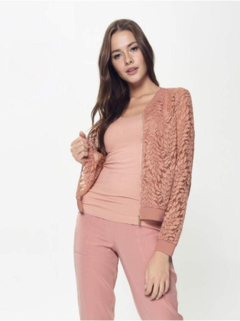 Ультрамодный бомбер из кружева LJ 903